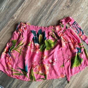 Billabong Pink Floral Mini Skirt